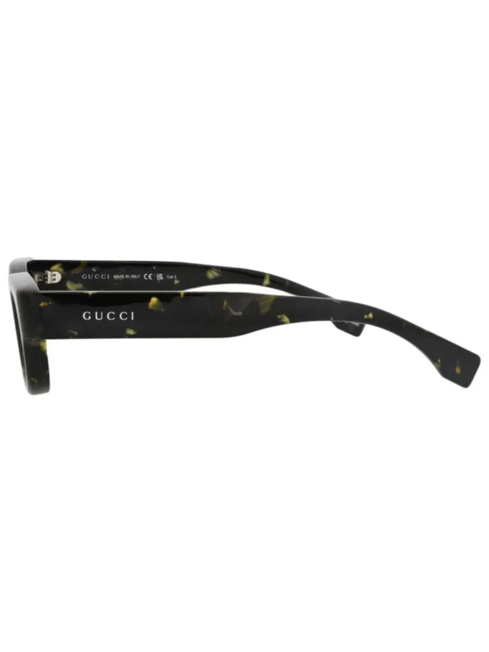 New Gucci Women's Sunglasses Square Rectangle Recycled Acetate Frame Mens Black